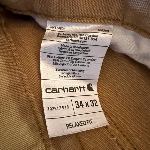 Carhartt 34x32 Stretch Canvas Pants - Picture 2 of 5